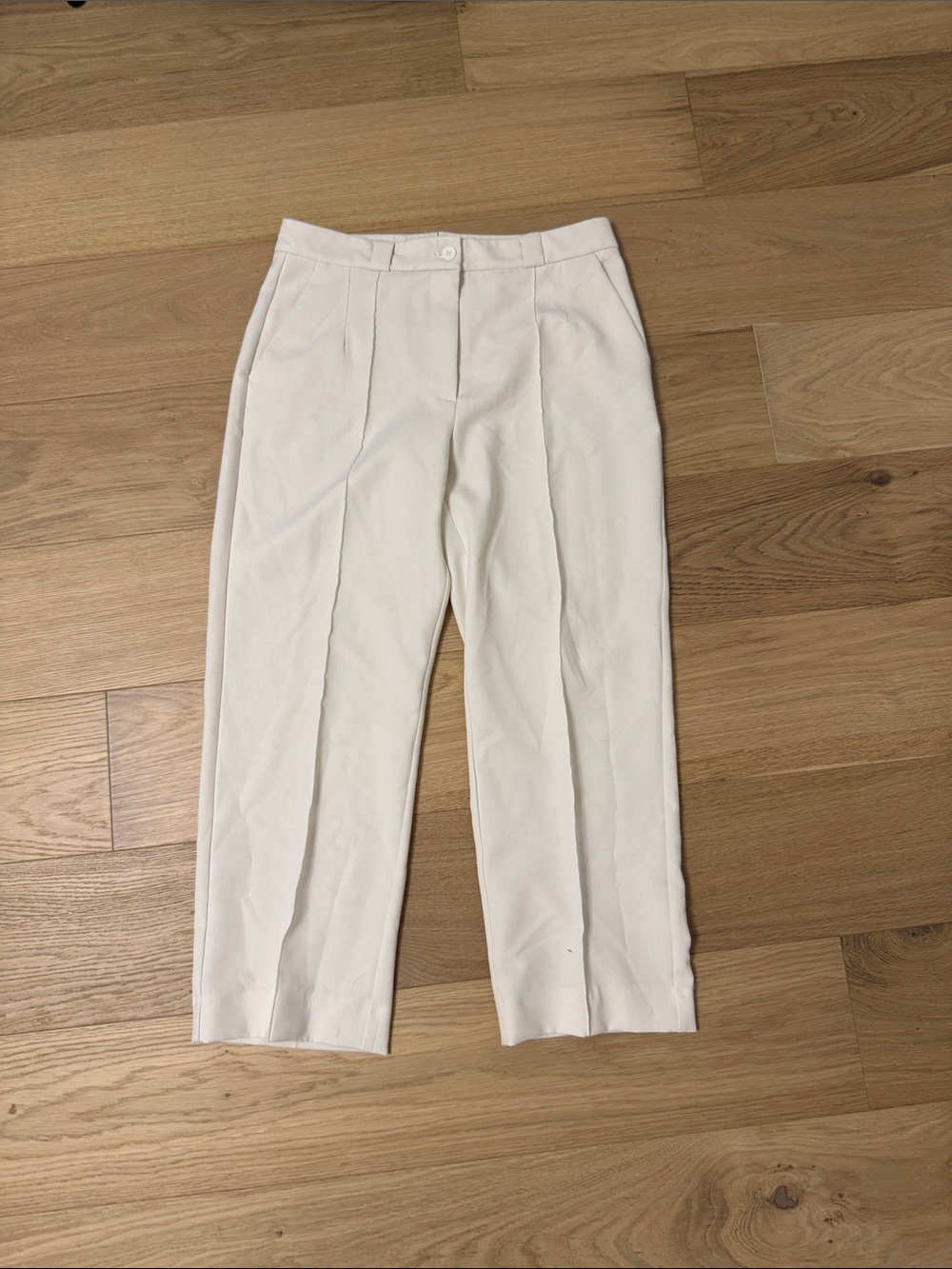Dynamite Cream High-Rise Tailored Trousers
